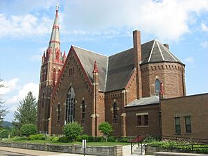 St. John's Catholic Church in Logan, northern side and rear