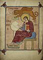 St. Mark - Lindisfarne Gospels (710-721), f.93v - BL Cotton MS Nero D IV