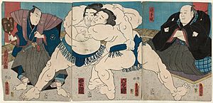 Sumo-Ukiyo-e-Utagawa Kunisada-1854