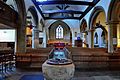 Thames Ditton, St Nicholas' church, interior from the font