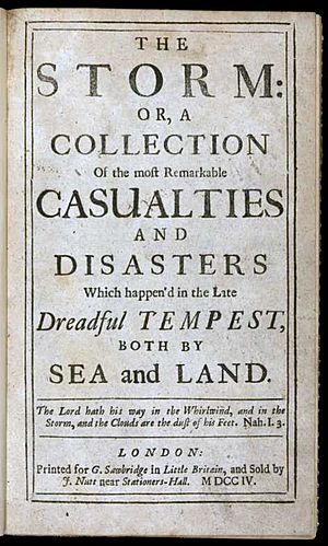The Storm by Daniel Defoe cover page