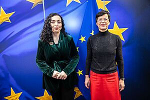 Vjosa Osmani, President of Kosovo, visits the European Commission - 2024 - P065041-746930