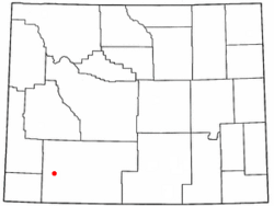 Location of James Town, Wyoming