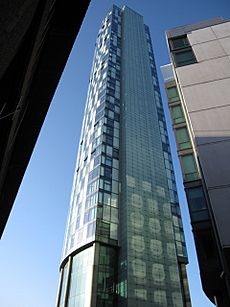 West Tower from ground level