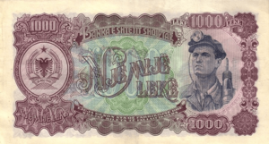 1000 lekë of Albania in 1949 Reverse.png