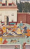 1507-A banquet including roast goose given for Babur by the Mirzas