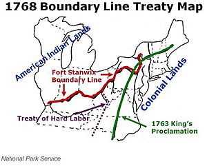 1768 Boundary Line Map Treaty of Ft Stanwix