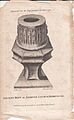 1790 Ancient Font Ashover Church Derbyshire Book Illustration Print Topographer