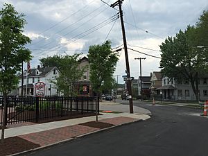 2015-05-11 17 49 15 View north along West 11th Street from in front of A Christmas Story House in Cleveland, Ohio