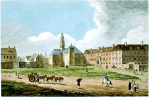 A View of the Jesuits College and Church - Vue de l Eglise et du College des Jesuites , 1761