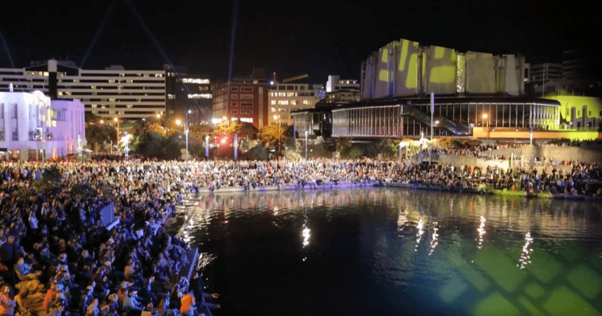 A performance at the waterfront, Wellington (screenshot)