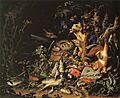 Abraham Mignon - Game, Fish, and a Nest on a Forest Floor - c. 1675