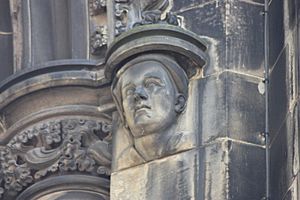 Allan Ramsay as depicted on the Scott Monument