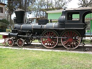 Antigua locomotora "Copiapó", del año 1850. En la ciudad de Copiapó, Región de Atacama, Chile