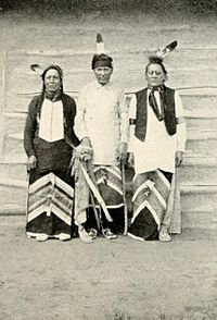 Arikara Indian scouts in the U.S. Army. From left it is Red Star, Boy Chief and Red Bear.jpg