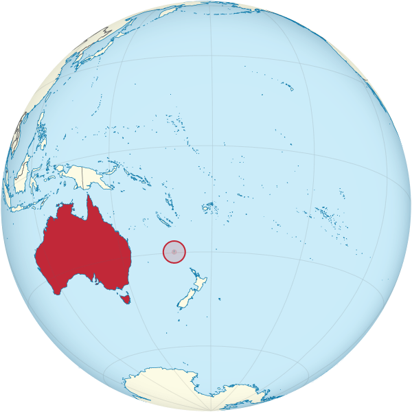 Image Australia on the globe (Norfolk Island special) (small islands