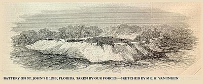 Battery on St. John's Bluff, Florida, sketched by Mr. H. Van Ingen