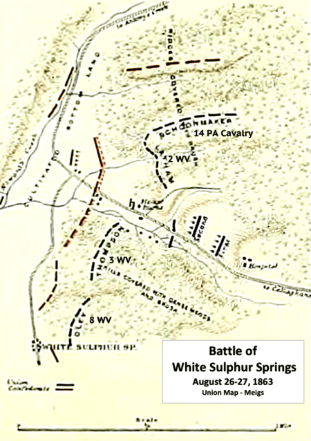 Battle of White Sulphur Springs Union Map