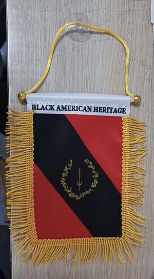Black American Heritage Car Window Flag
