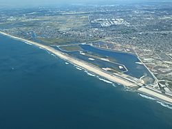 Bolsa Chica Ecological Reserve from 3,500 ft., view to the north