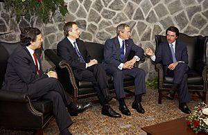 Bush, Barroso, Blair, Aznar at Azores