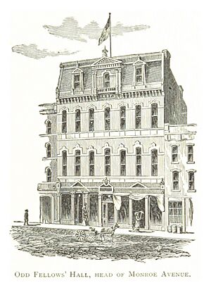 FARMER(1884) Detroit, p395 ODD FELLOWS' HALL, HEAD OF MONROE AVENUE