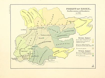 FISHER(1888) p48 - Forest of Essex. Disafforestations and Boundaries in 1301
