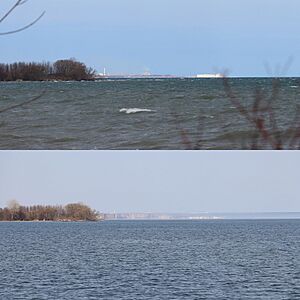 Fata Morgana Effect mirage effect side by side - Ajax Waterfront
