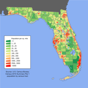 Florida population map