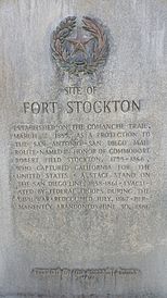 Fort Stockton Texas Historical Marker