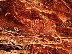 Giraffe cave art