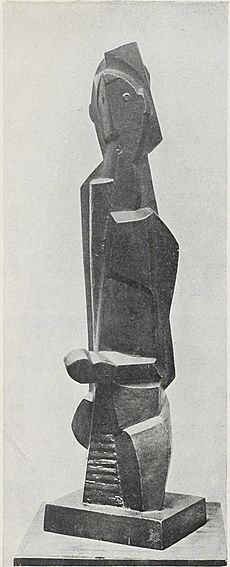 Henri Laurens, 1920, Le Petit boxeur, 43 cm, reproduced in Život 2 (1922), p 53