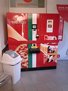 Hot pizza vending machine