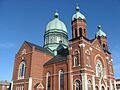 Immaculate Conception Catholic Church, Celina, closeup