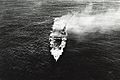 Japanese aircraft carrier Hiryu adrift and burning on 5 June 1942 (NH 73065)