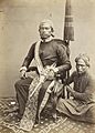 KITLV 408096 - Isidore van Kinsbergen - Regent of Bandung with his pajoeng bearer - 1863-1865