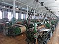 Line shaft and power looms at Boott Mills, Lowell, Massachusetts