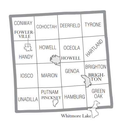 Livingston County, MI census map