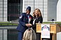 Lucy McBath honors service member