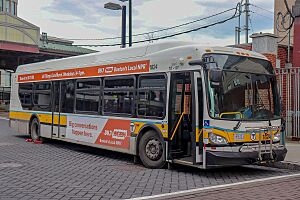 MBTA 1824 at Dudley station, December 2018