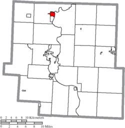 Location of Dresden in Muskingum County