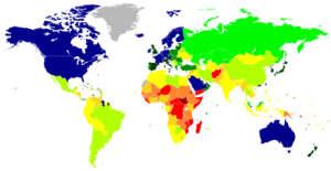 Map of countries by GDP (PPP) per capita in 2024