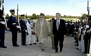 Mir Zafarullah Khan Jamali at the Pentagon in 2003