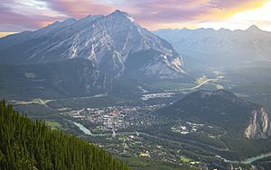 Mount Cascade and the town of Banff (J)