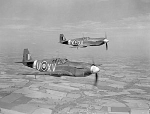 Mustang Is 2 Sqn RAF in flight c1942