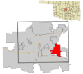 Oklahoma County Oklahoma Incorporated and Unincorporated areas Choctaw highlighted