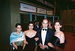 Palestinian actress Reem Abu Sbaih, Composer Kamran Rastegar, and Writer-Director Annemarie Jacir at Cannes International Film Festival 2003 for World Premiere of like twenty impossibles.jpg
