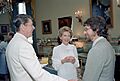 President Ronald Reagan and Nancy Reagan with Steven Spielberg