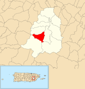 Location of Quebrada Honda within the municipality of San Lorenzo shown in red