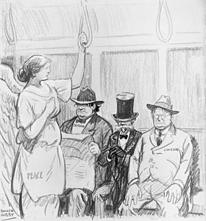 Refusing to give the lady a seat --Treaty of Versailles